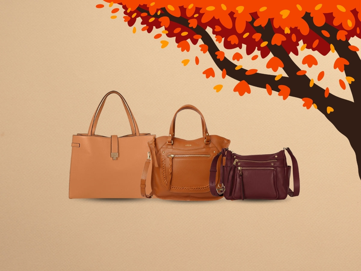 Lodis fall handbag trends 2026 - pumpkin spice Sky Tote chestnut Margo Satchel and wine Anastasia Crossbody
