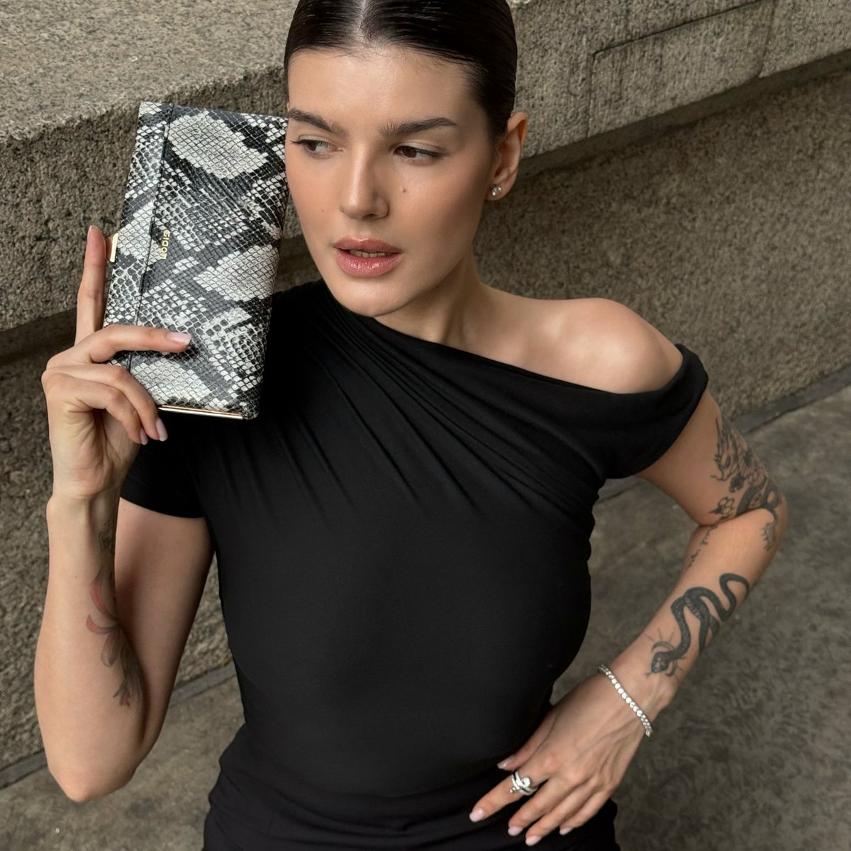 Quinn Clutch Framed Wallet