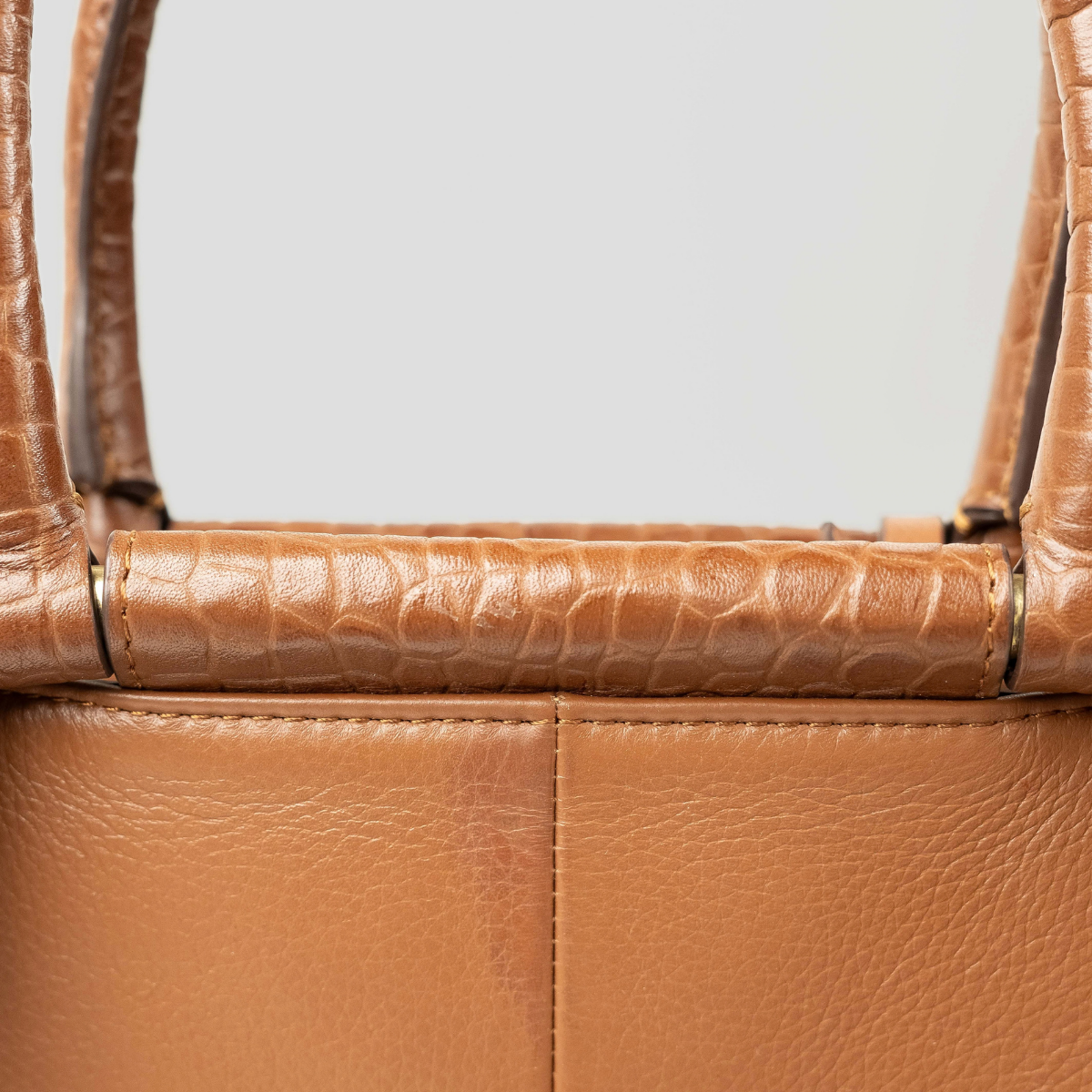 AMARA TOP HANDLE TOTE - CHESTNUT