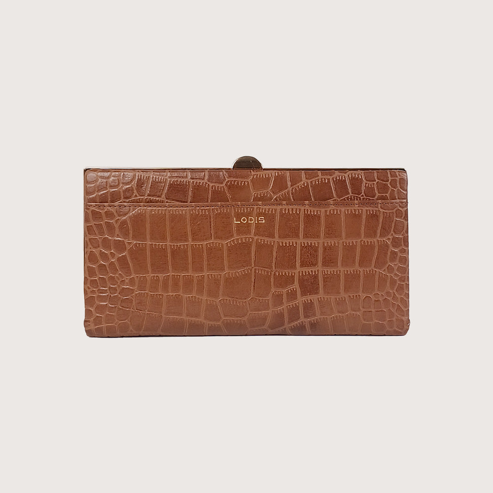 Quinn Clutch Framed Wallet (Croco)