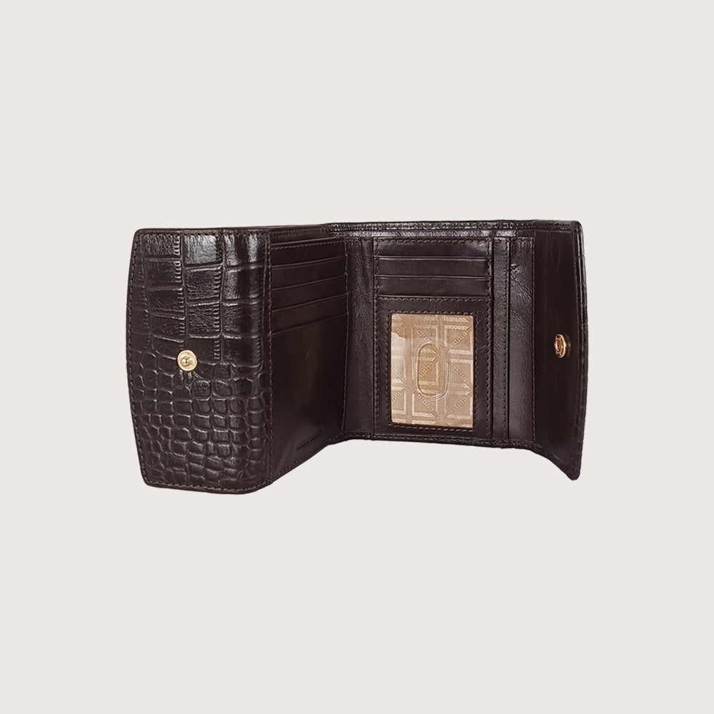 Kate Double-Flap Wallet (Croco)