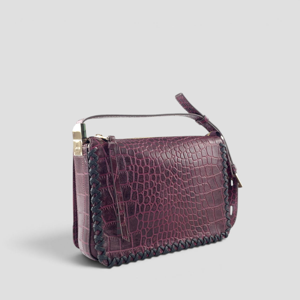 Lisa Crossbody - Wine Croco