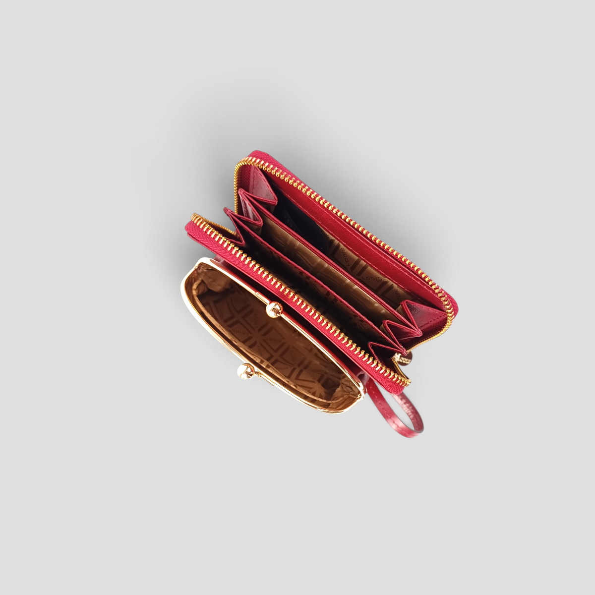 BLAIR FRAME PURSE WITH ZIP AROUND WALLET - SAMBA