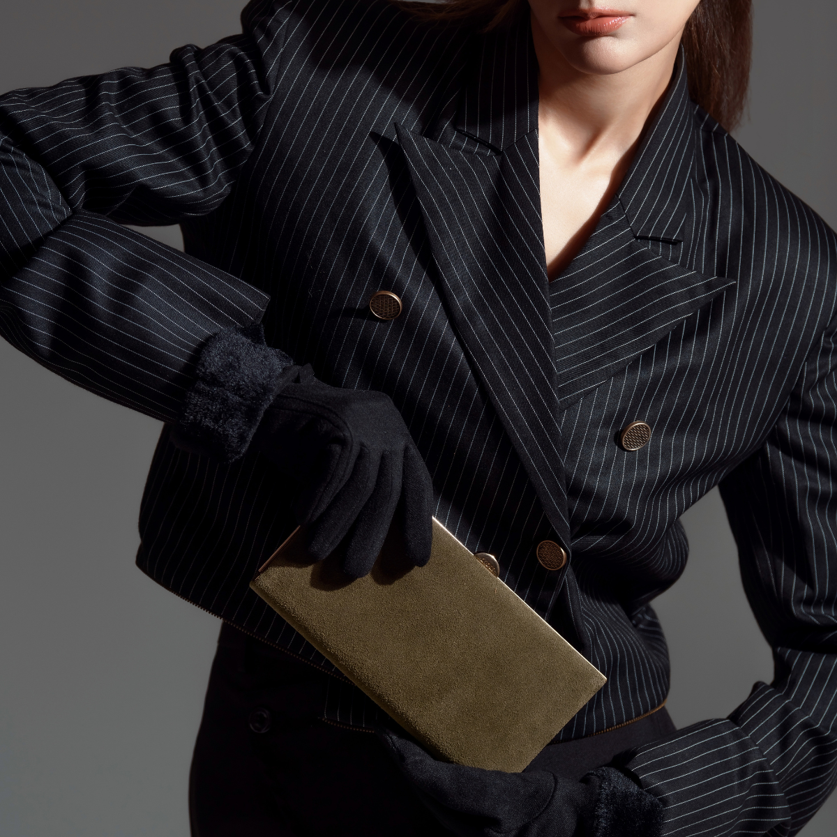 CELARA FRAME CLUTCH - OLIVINE