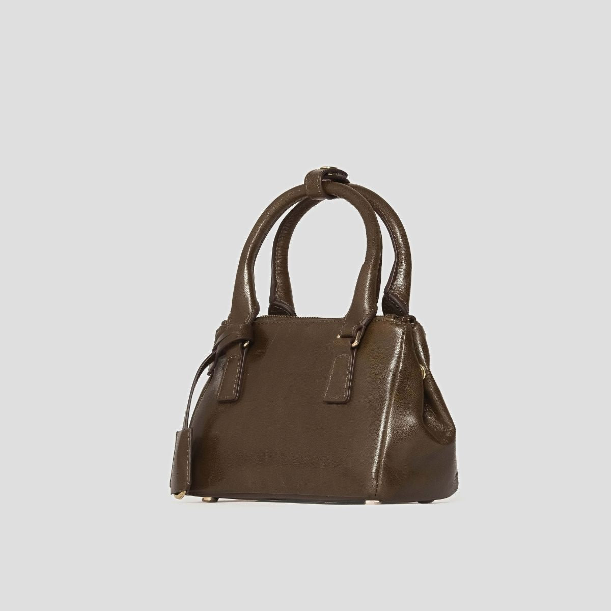 ECLIPSE TOP HANDLE GLAZED CROSSBODY - OLIVINE