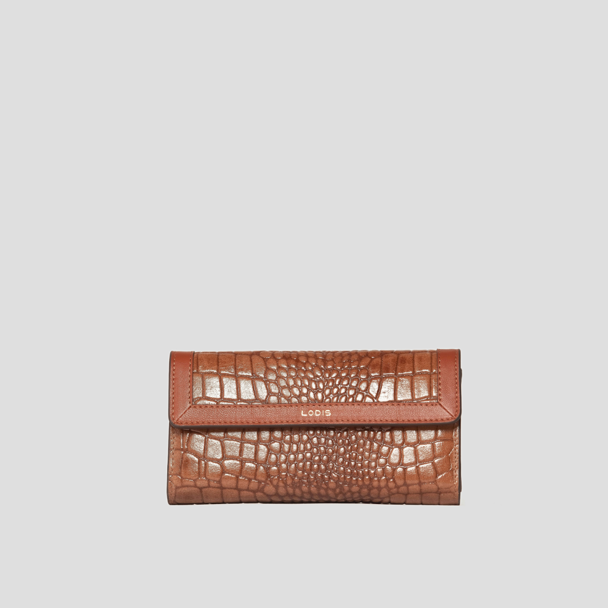 AMARA CHECKBOOK CLUTCH - CHESTNUT