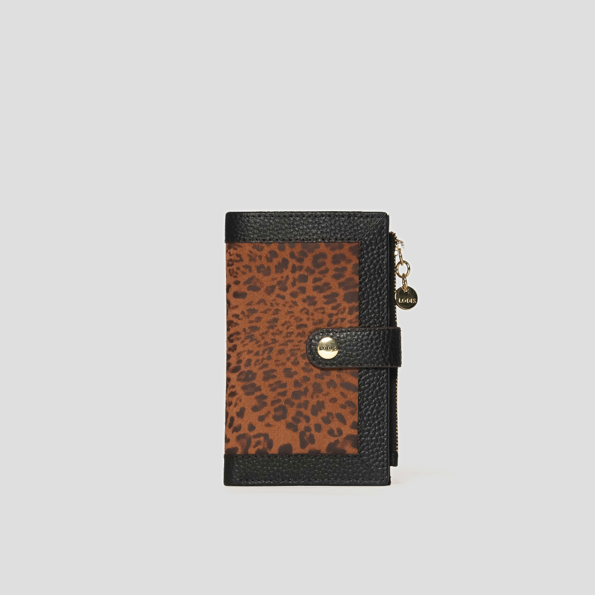 AMARA NS FRENCH PURSE - CHEETAH PRINT GENUINE HAIR CALF SUEDE LEATHER