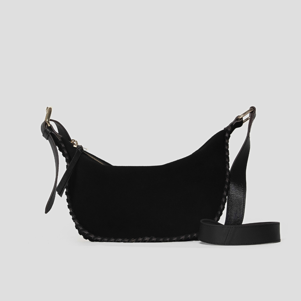 LUMOS SUEDE CROSSBODY - BLACK