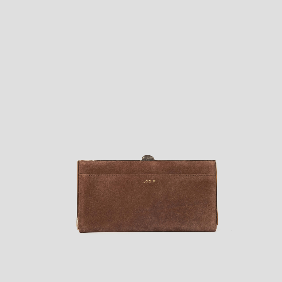 CELARA FRAME CLUTCH - BROWN
