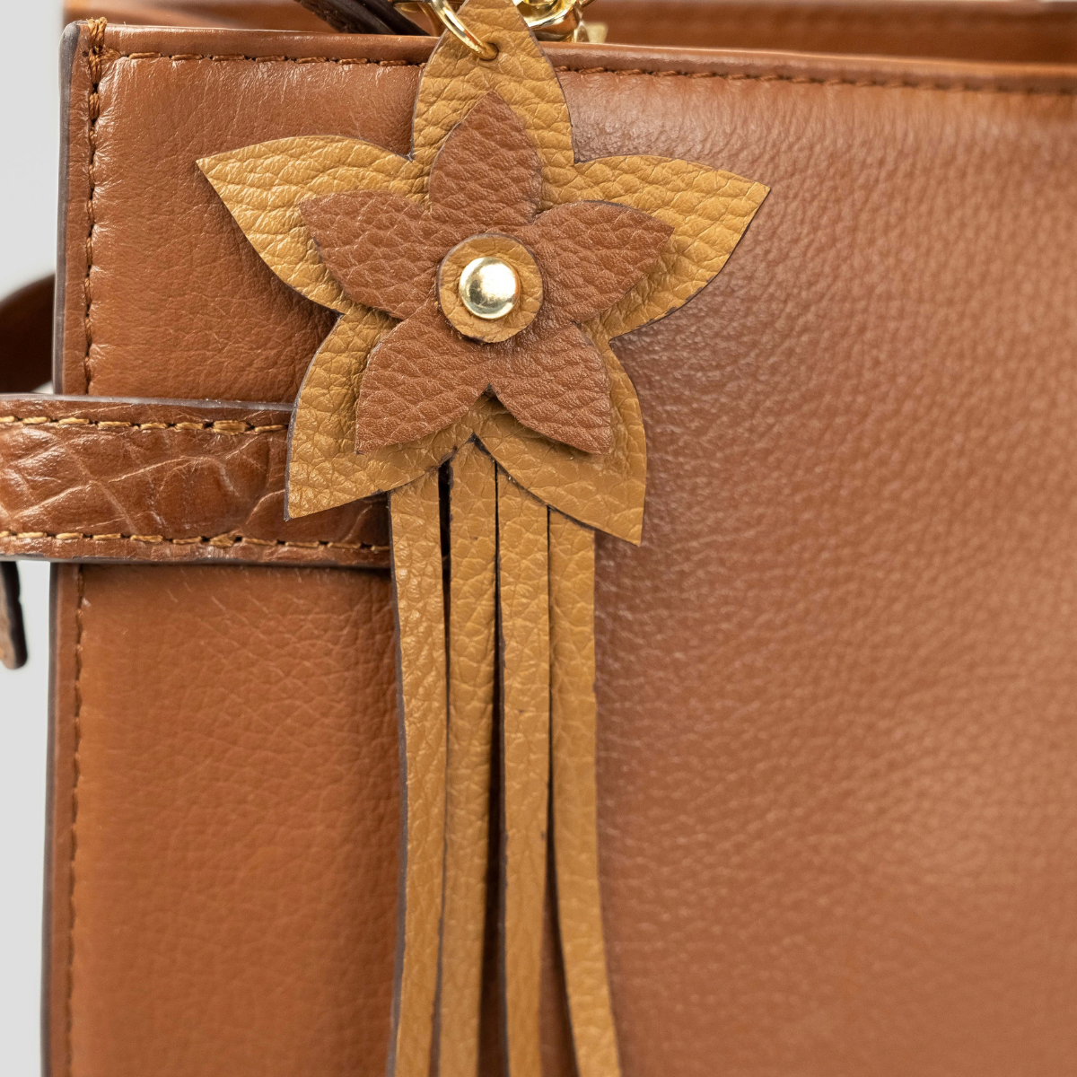 AMARA TOP HANDLE TOTE - CHESTNUT