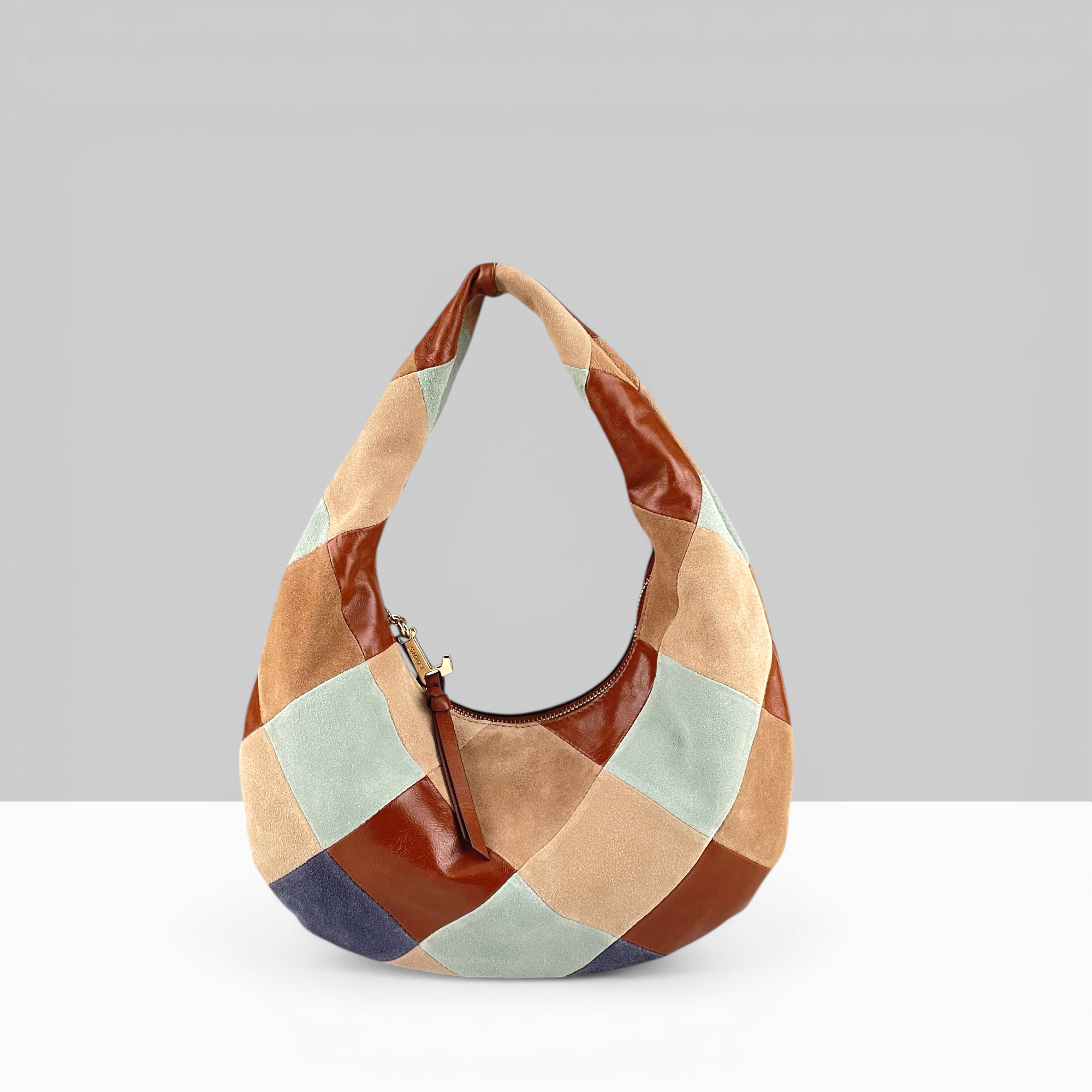 Willo Patch Suede Hobo Shoulder Bag | Lodis