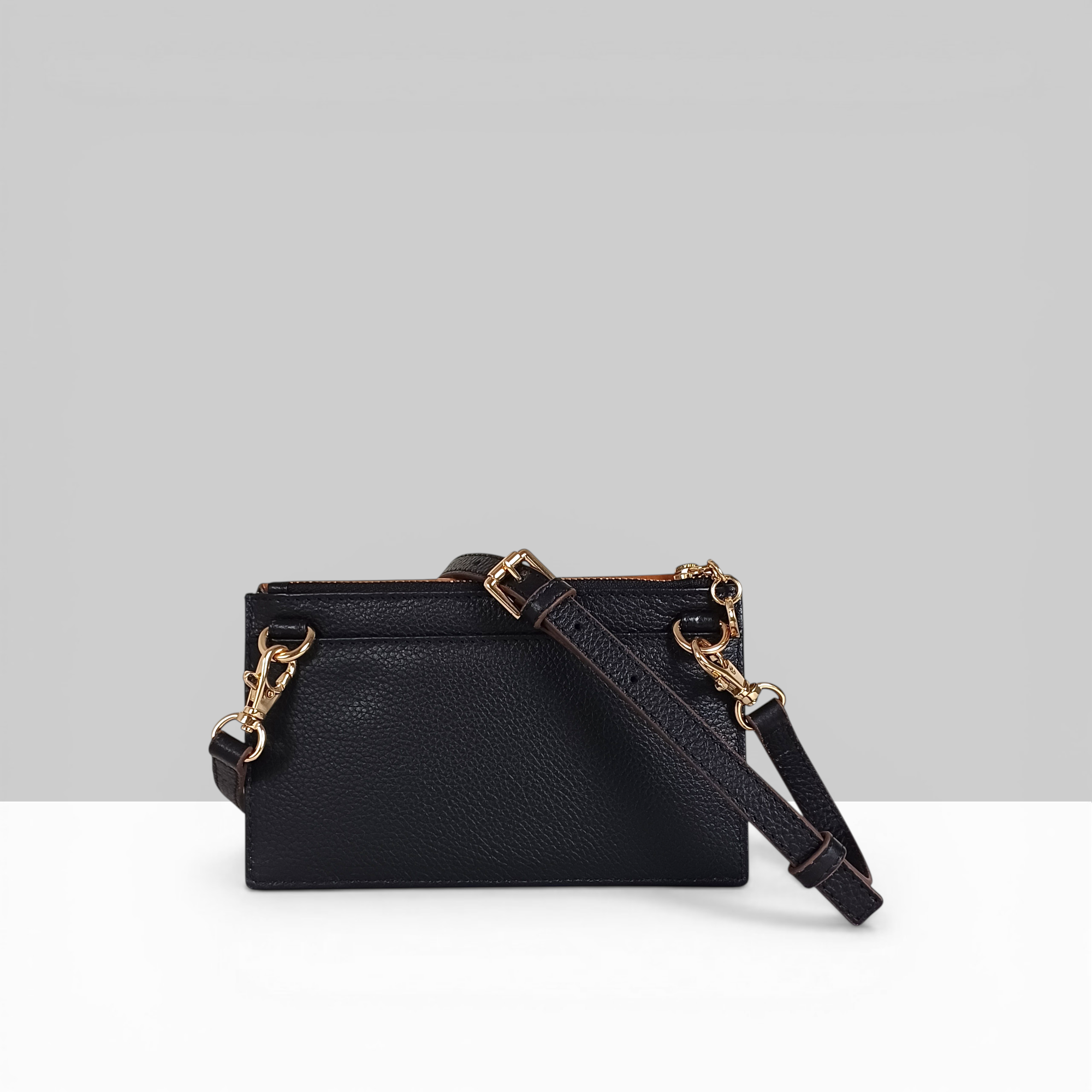 Lodis Vista Envelope Small Pouch Sling Bag in Black Leather – Compact Crossbody Style