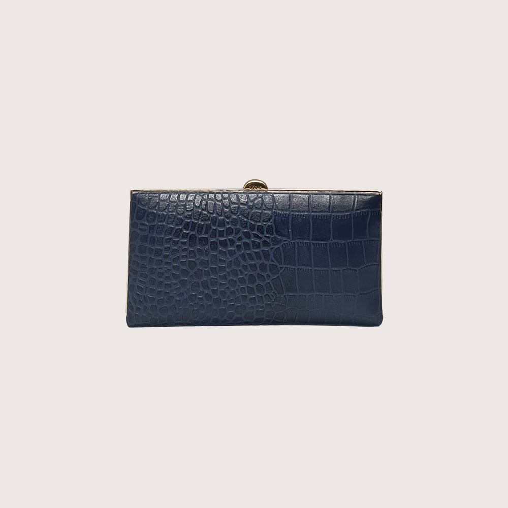 Quinn Clutch Framed Wallet (Croco)