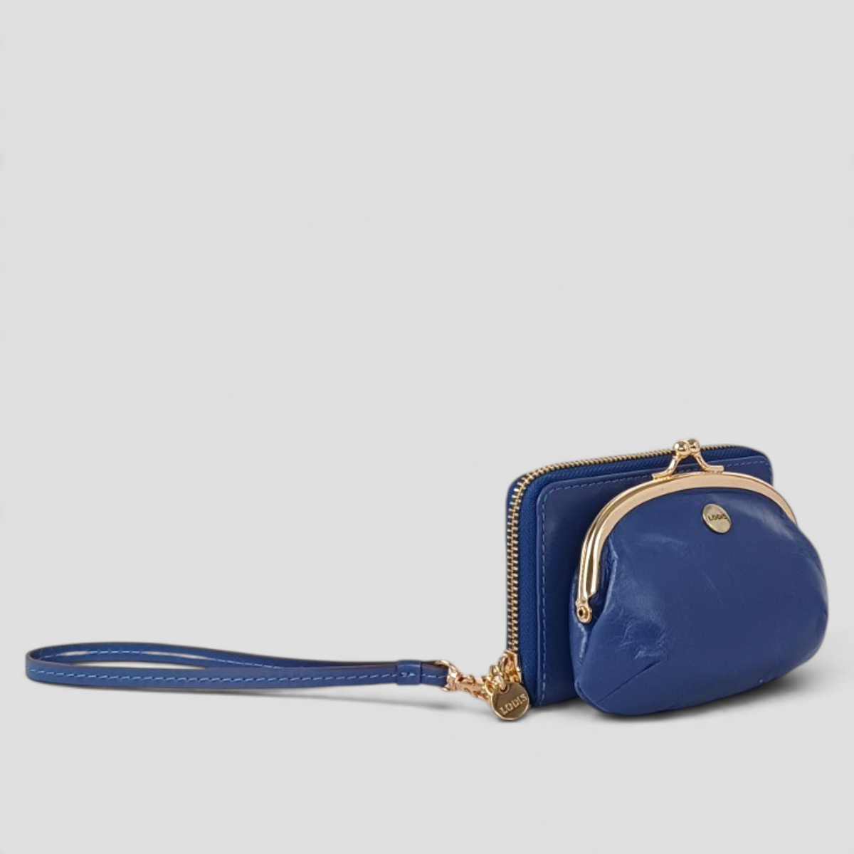 BLAIR FRAME PURSE WITH ZIP AROUND WALLET - COBALT