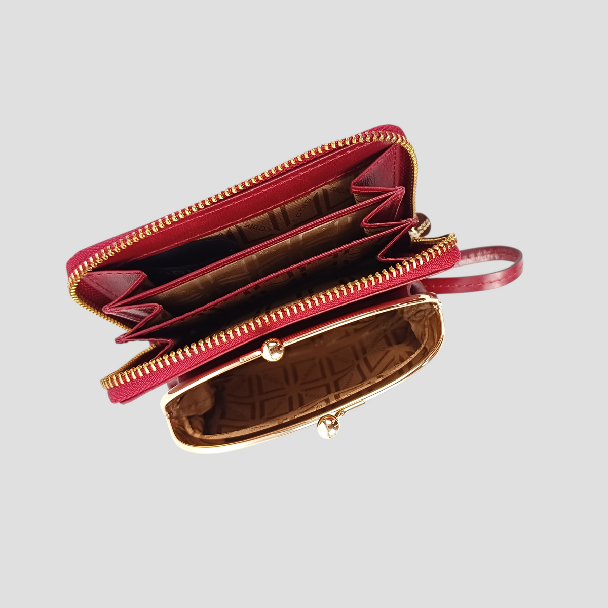 BLAIR FRAME PURSE WITH ZIP AROUND WALLET - SAMBA