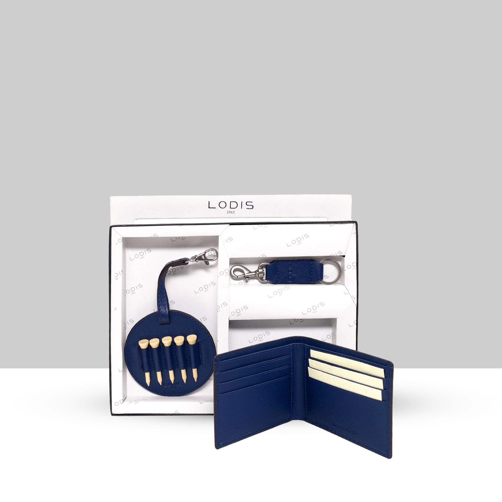 MEN'S GOLF TEE HOLDER WITH PASS CASE AND KEYFOB