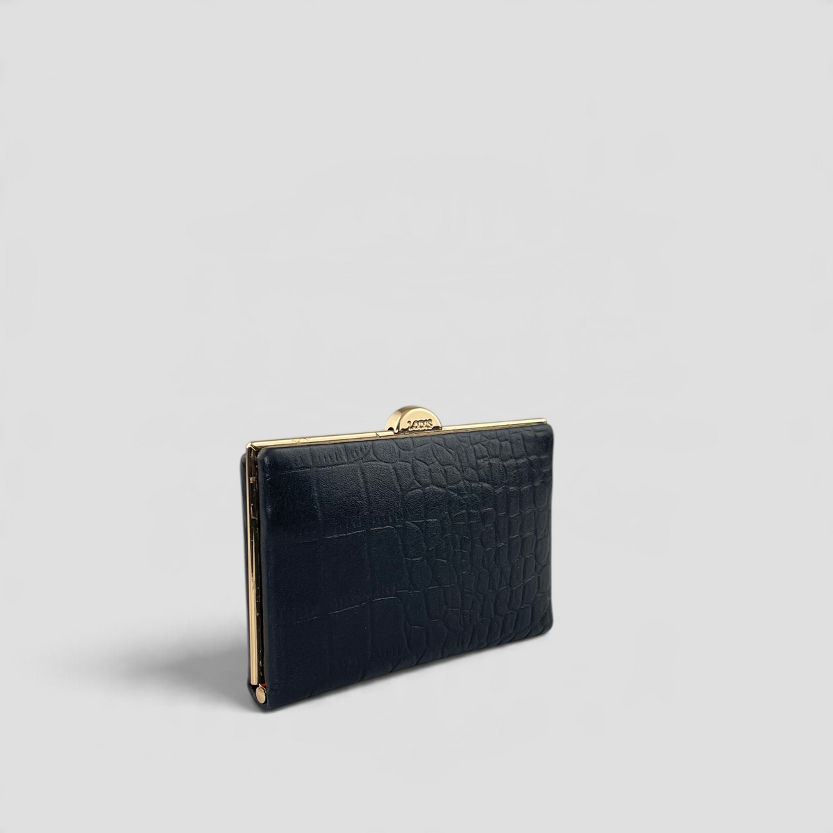 Quinn Clutch Croco Frame Wallet Mini - BLACK