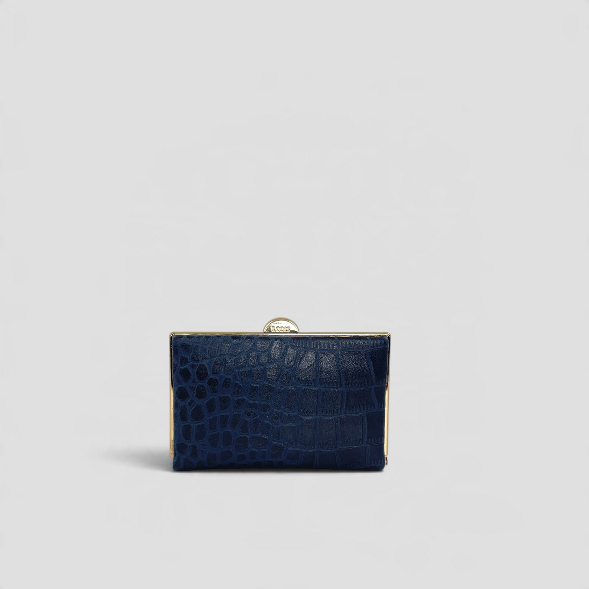 Quinn Clutch Croco Frame Wallet Mini - COBALT