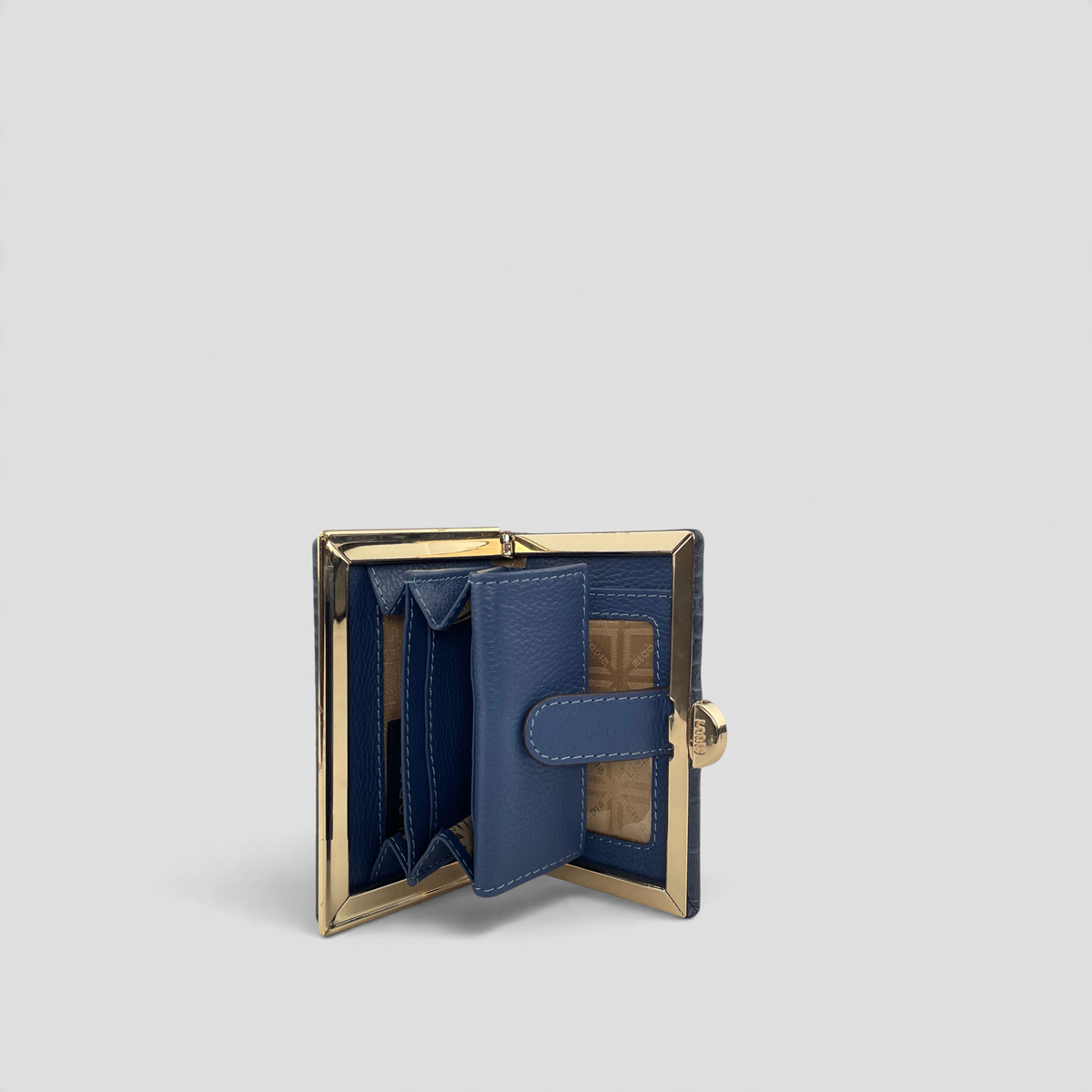 Quinn Clutch Croco Frame Wallet Mini - COBALT