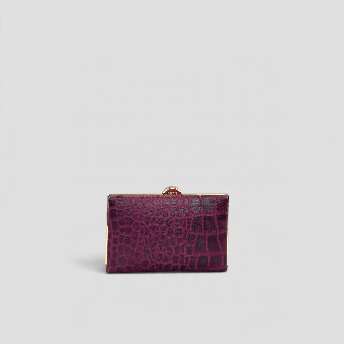 Quinn Clutch Croco Frame Wallet Mini - WINE