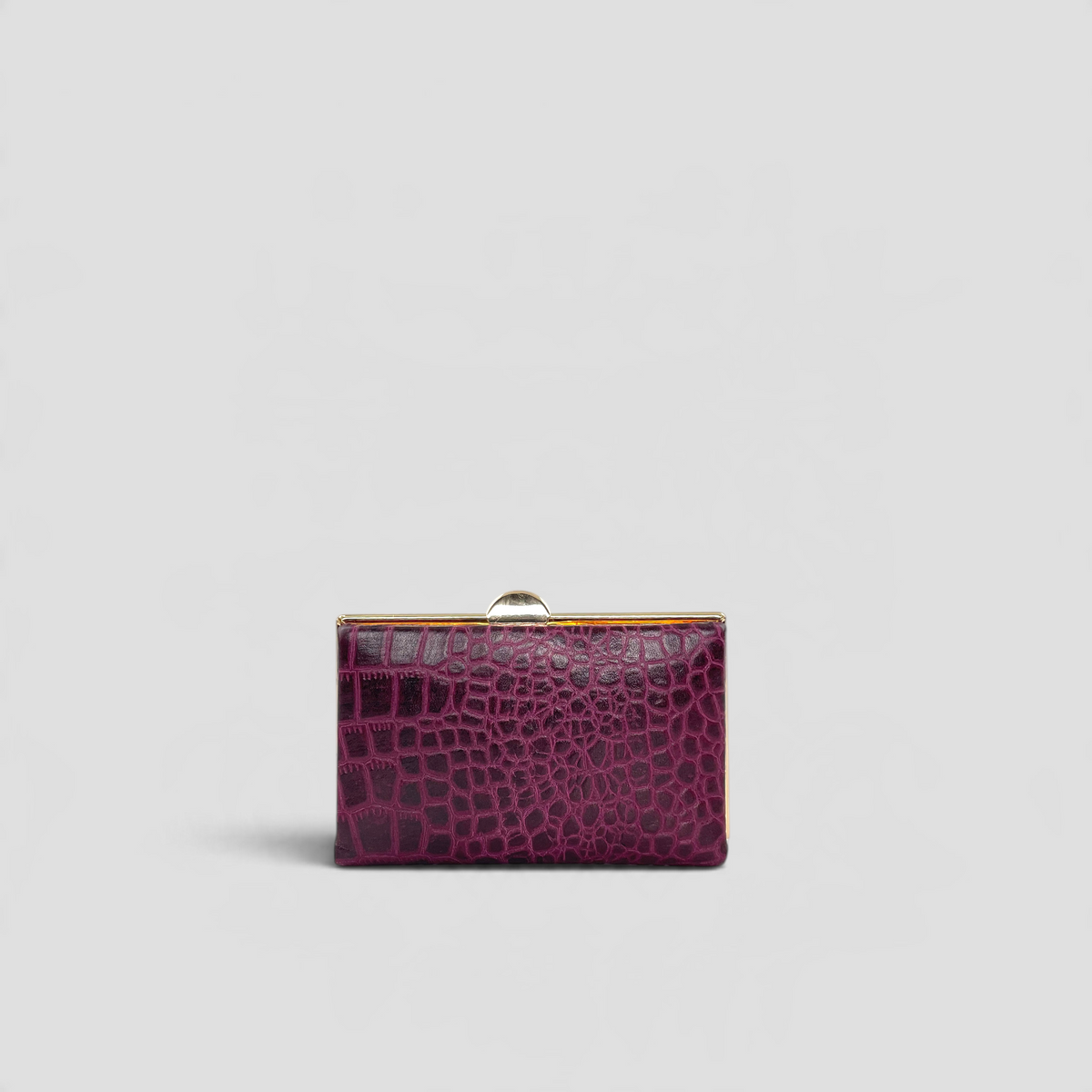 Quinn Clutch Croco Frame Wallet Mini - WINE
