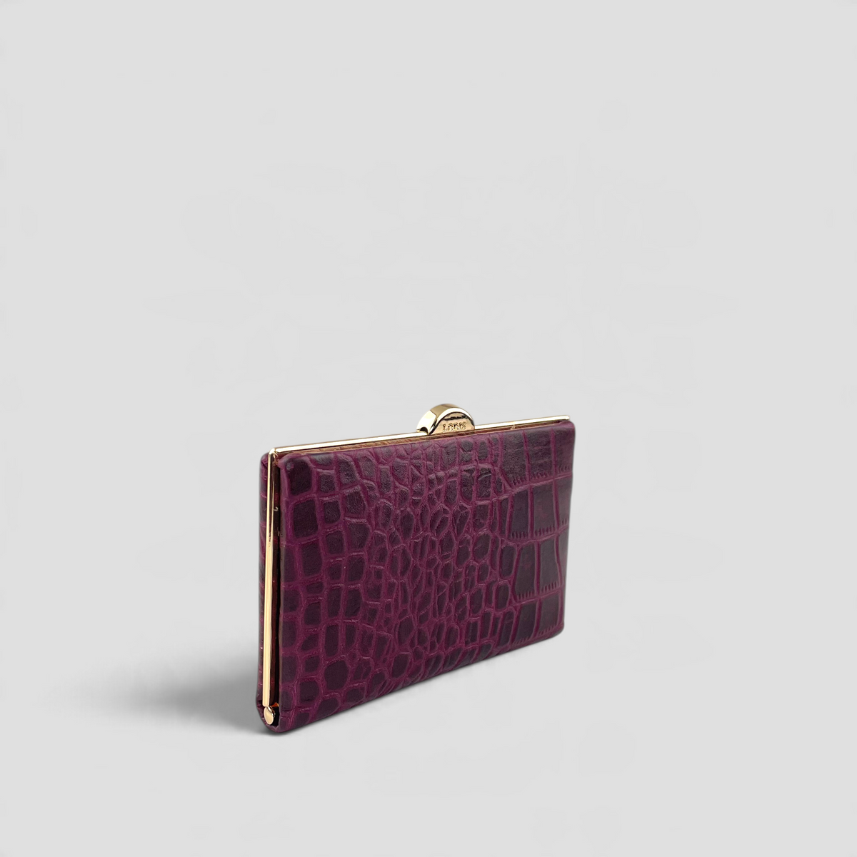 Quinn Clutch Croco Frame Wallet Mini - WINE