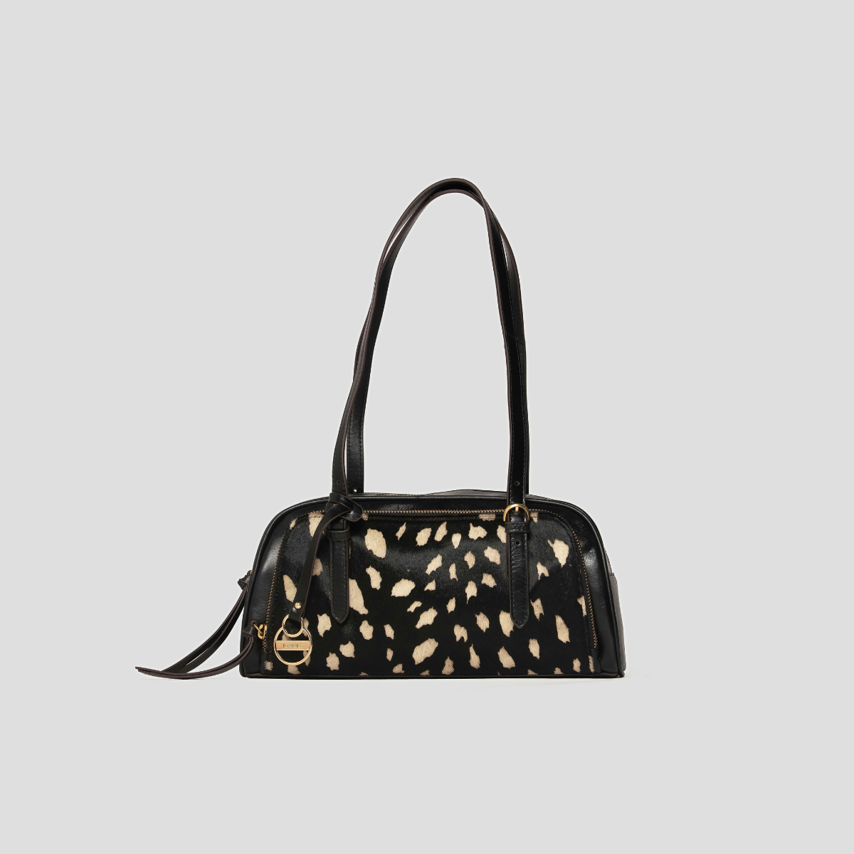 COSMA SATCHEL - BLACK PRINT HAIRCALF
