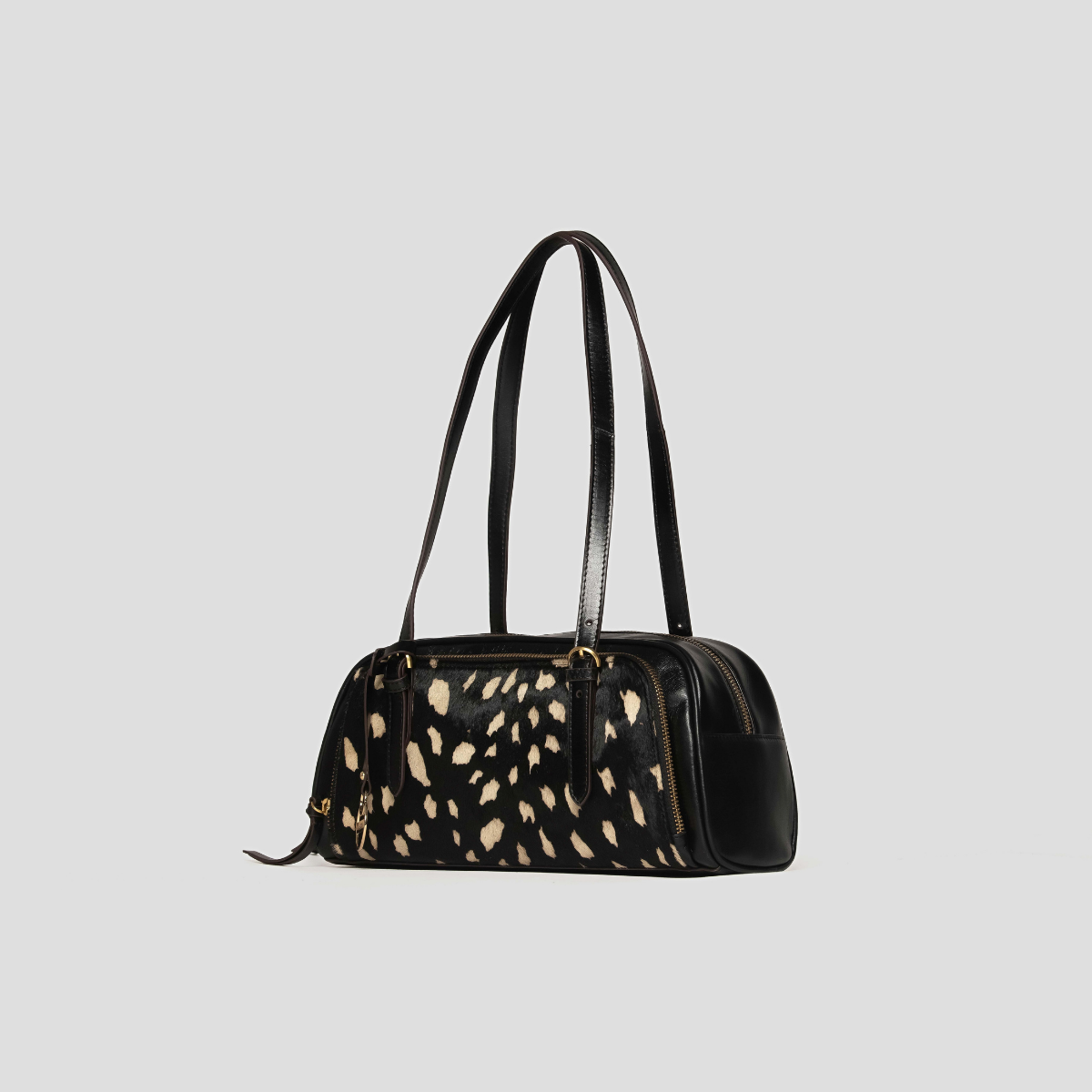 COSMA SATCHEL - BLACK PRINT HAIRCALF