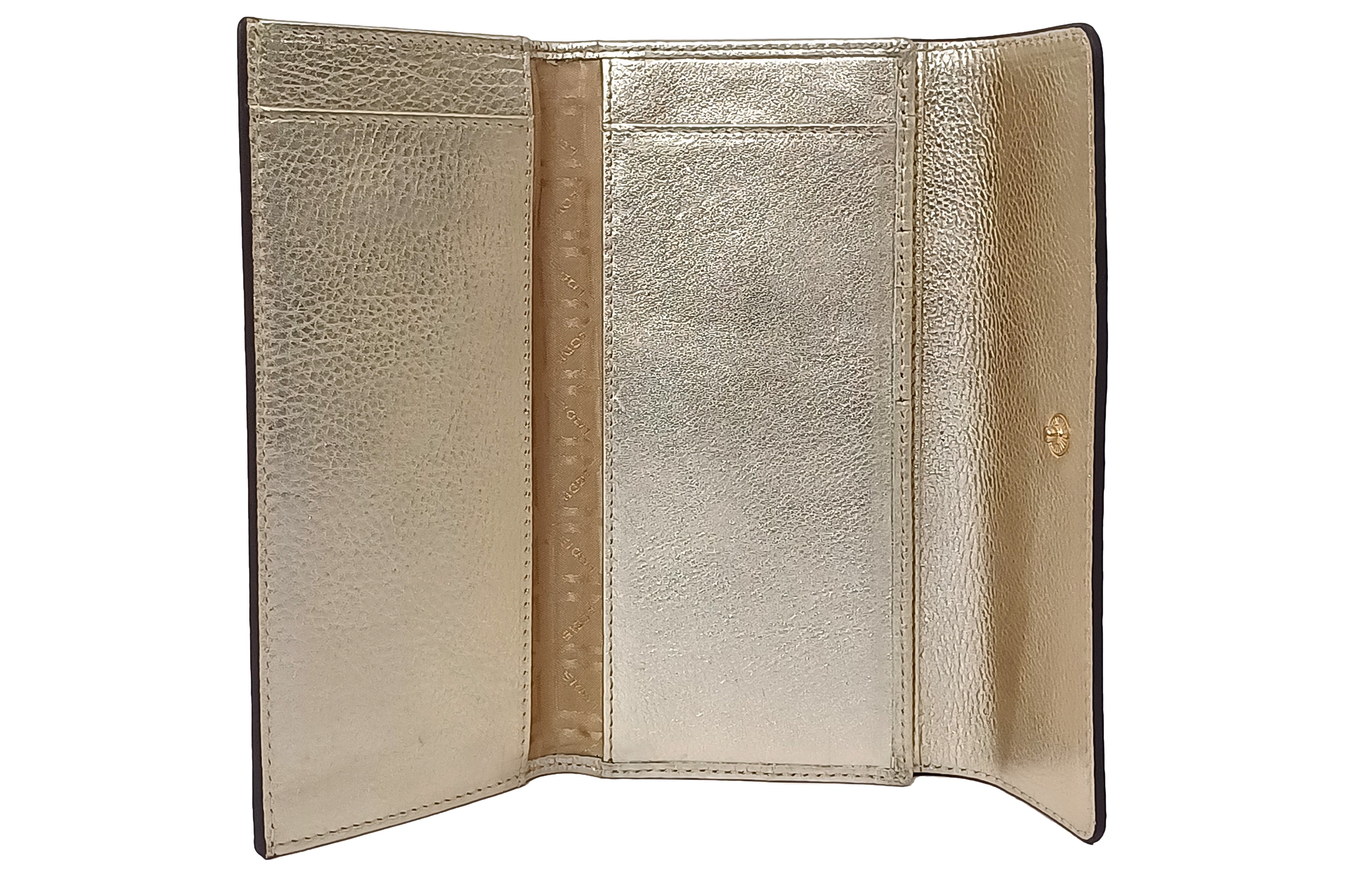 STEPHANIE CHECKBOOK CLUTCH WALLET (METALLIC)