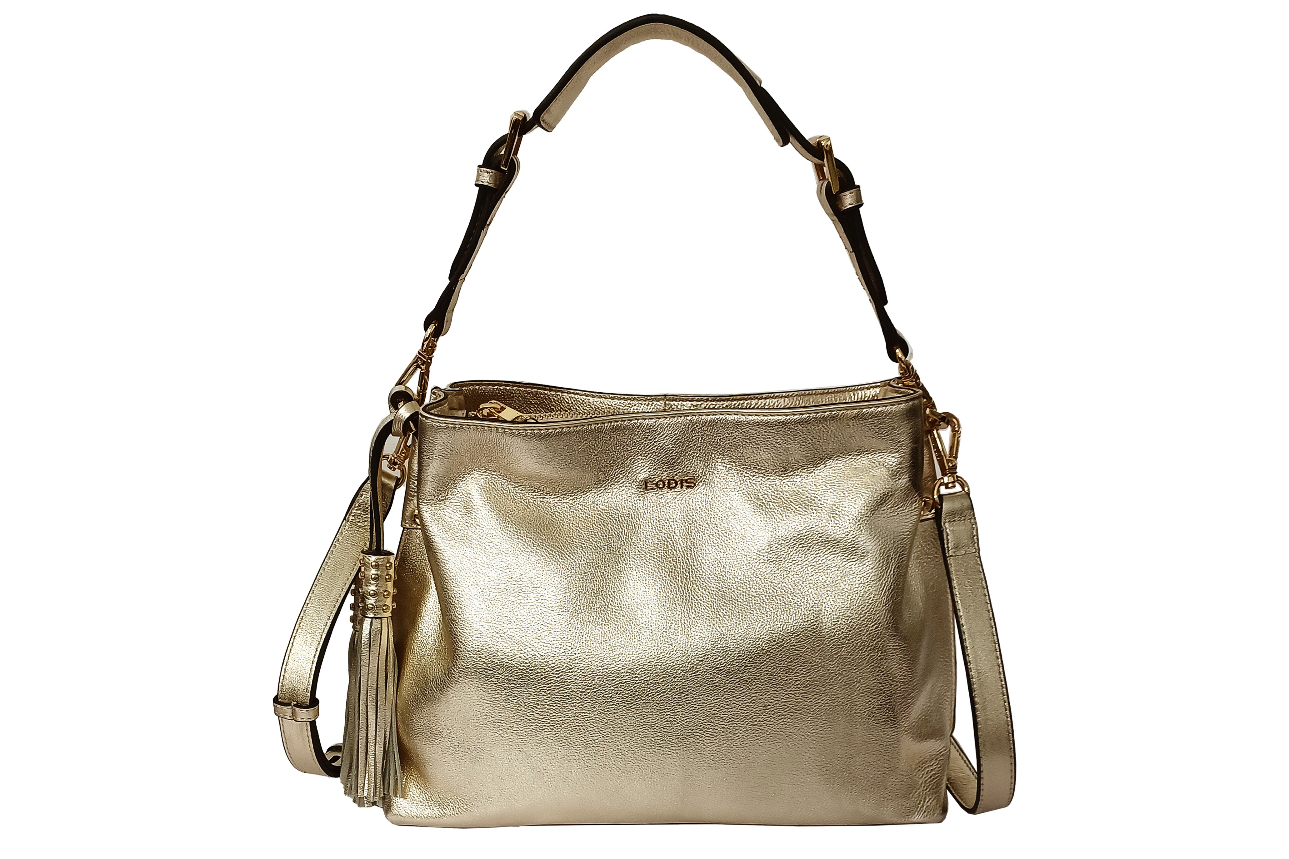 Leather hotsell metallic handbags