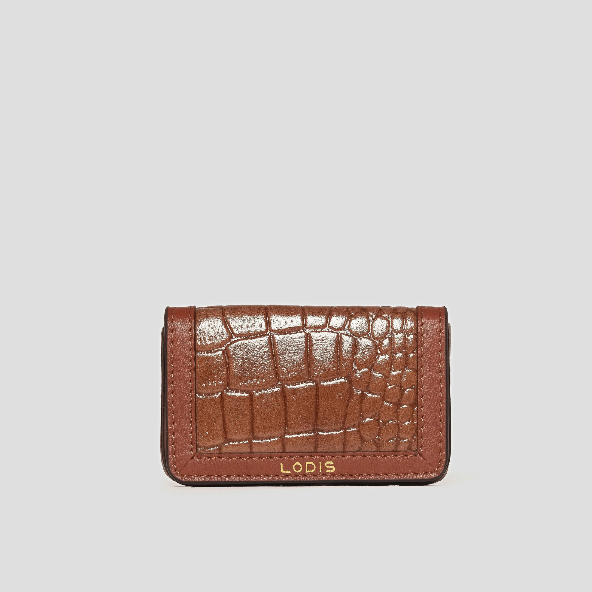 AMARA SLIM CARD WALLET - CHESTNUT