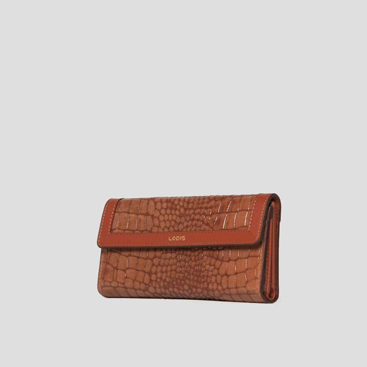 AMARA CHECKBOOK CLUTCH - CHESTNUT