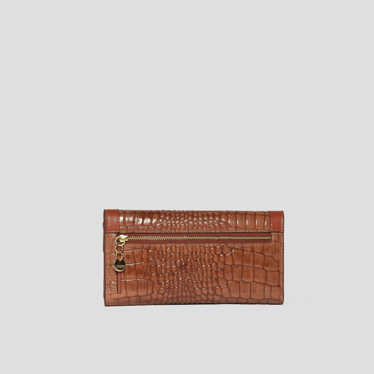 AMARA CHECKBOOK CLUTCH - CHESTNUT