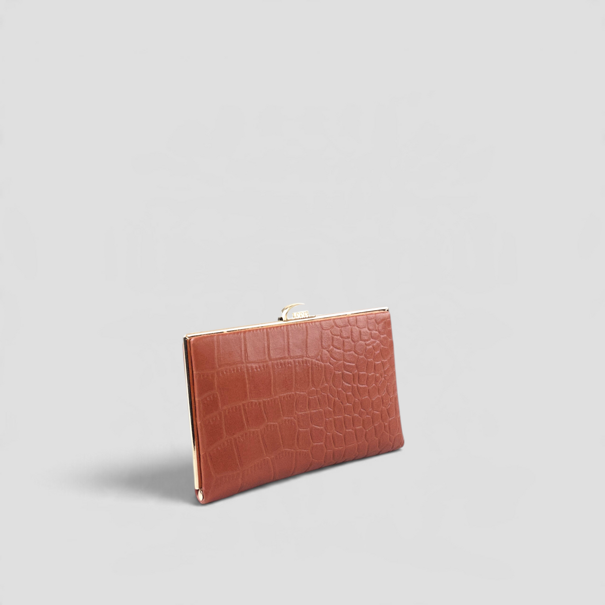 Quinn Clutch Croco Frame Wallet Mini - Rust