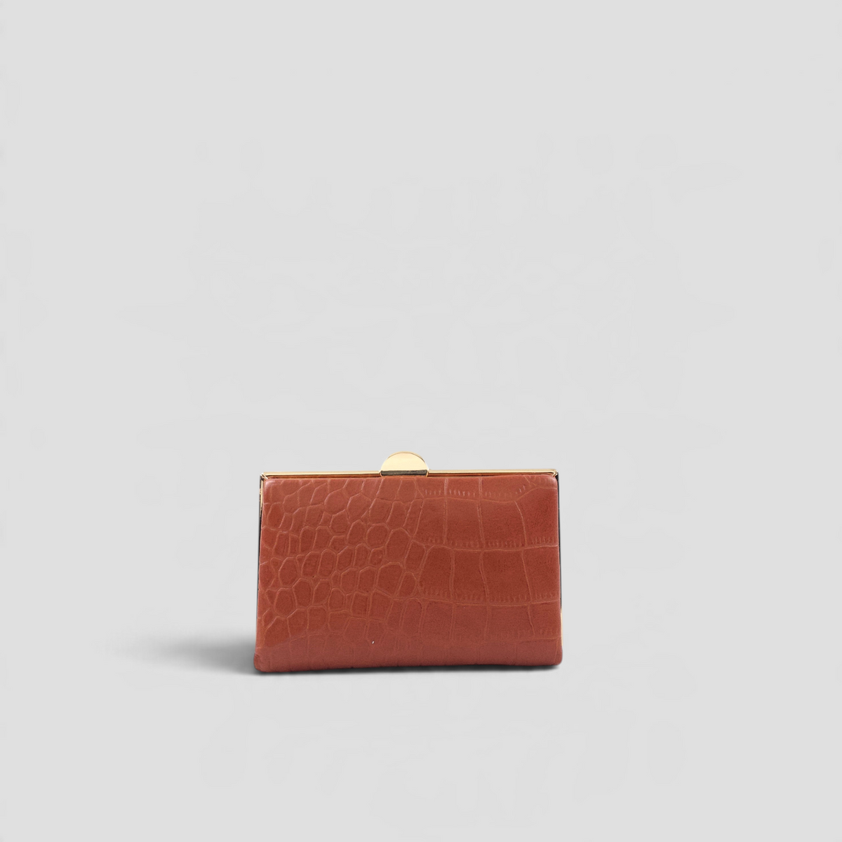 Quinn Clutch Croco Frame Wallet Mini - Rust