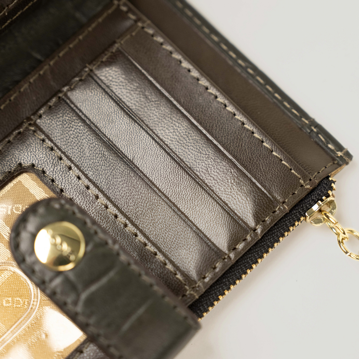 AMARA NS FRENCH PURSE - CHEETAH PRINT GENUINE HAIR CALF SUEDE LEATHER