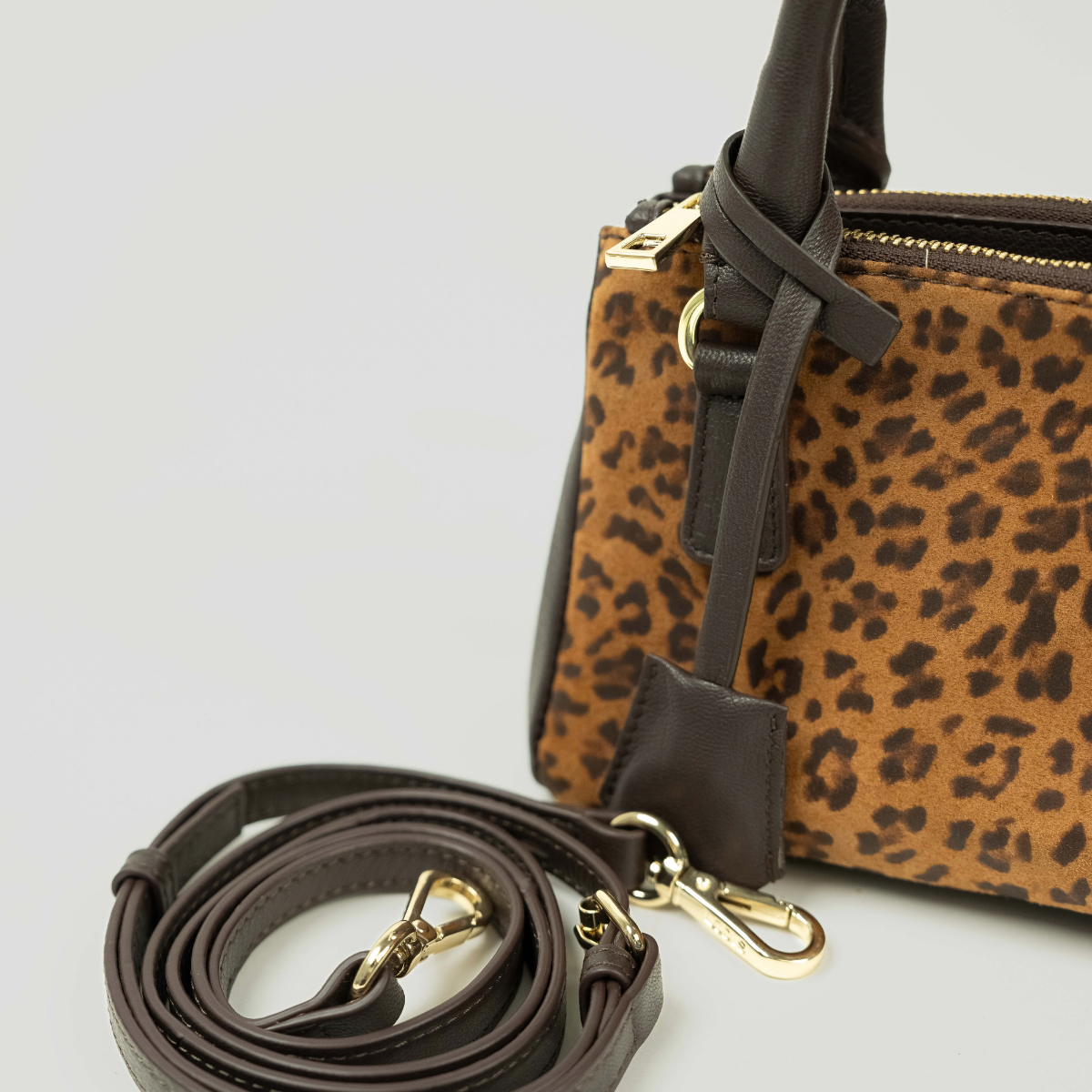ECLIPSE TOP HANDLE TEXAS CROSSBODY - ORANGE CHEETAH PRINT
