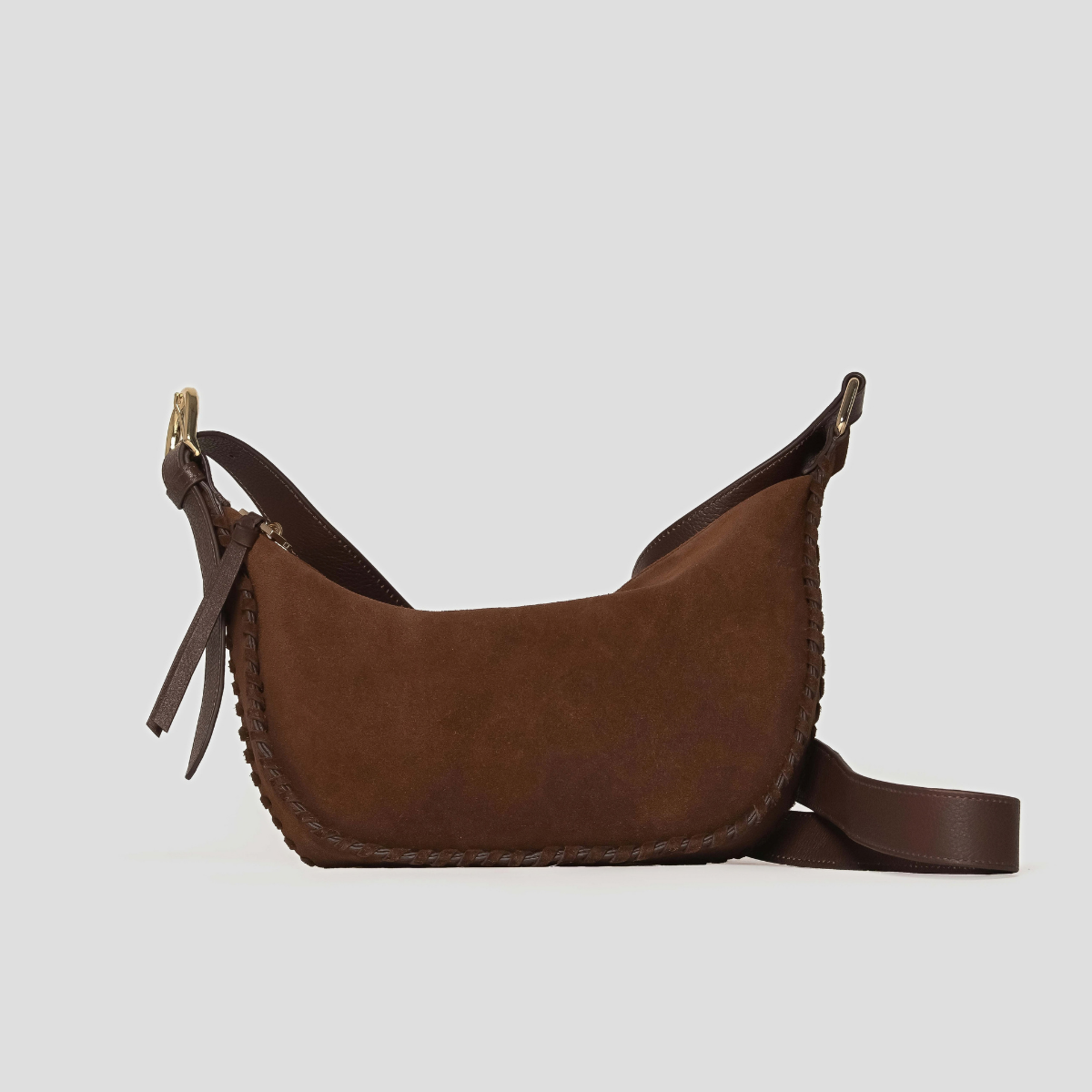 LUMOS SUEDE CROSSBODY - BROWN