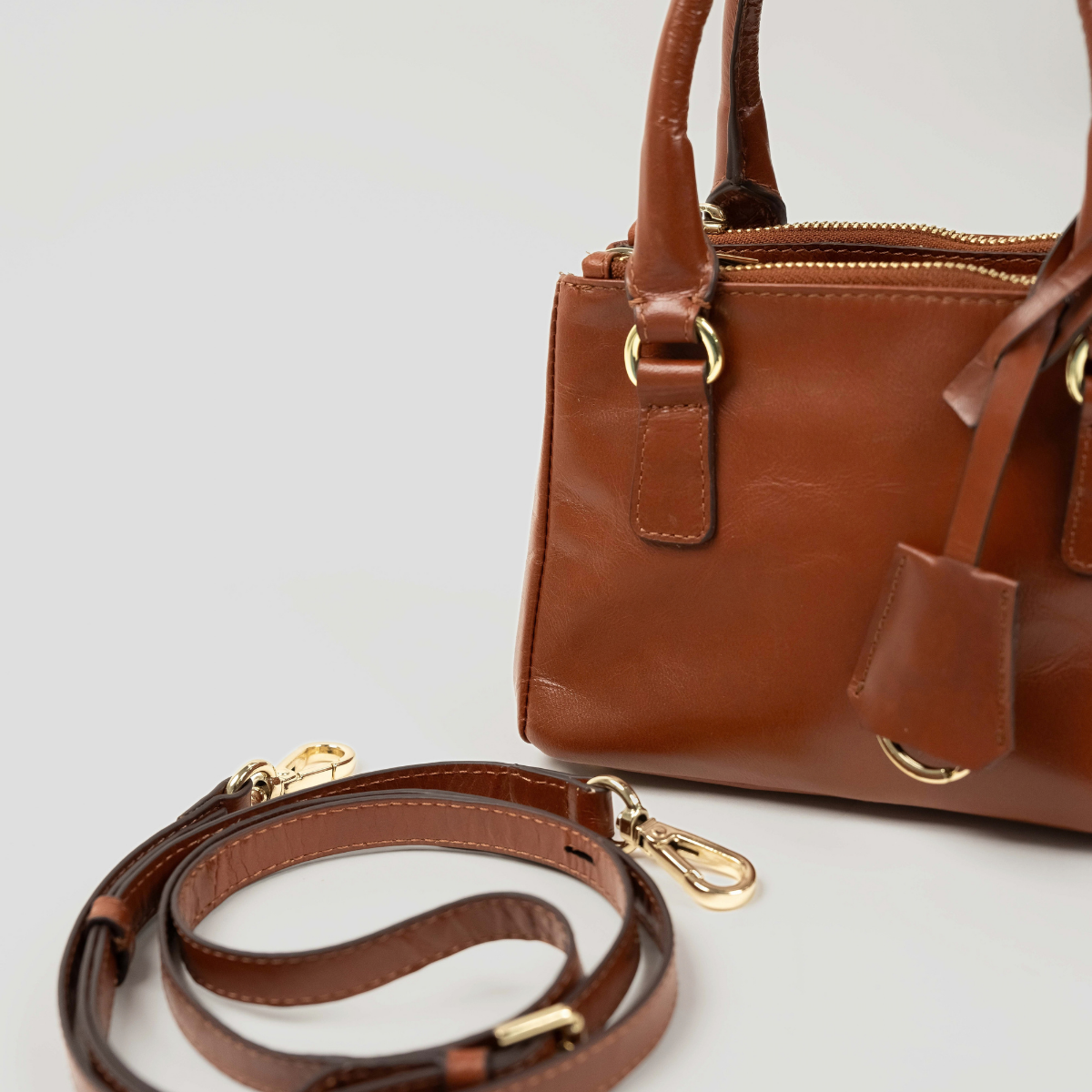 ECLIPSE TOP HANDLE TEXAS CROSSBODY - CHESTNUT