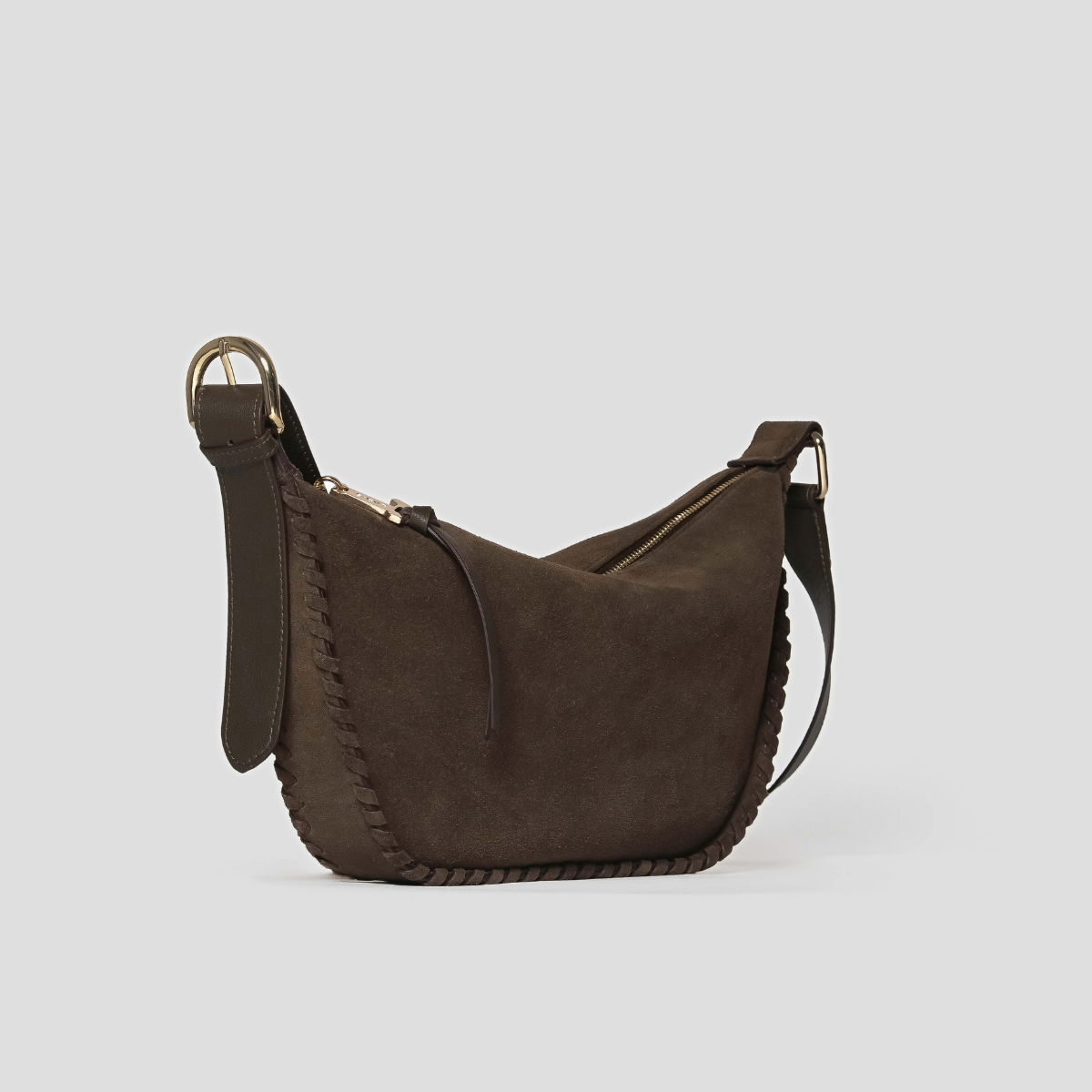 LUMOS SUEDE CROSSBODY - OLIVINE