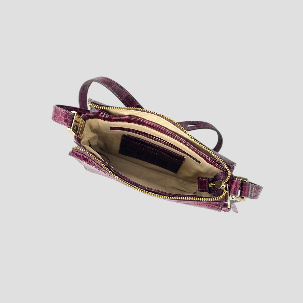 Lisa Crossbody - Wine Croco