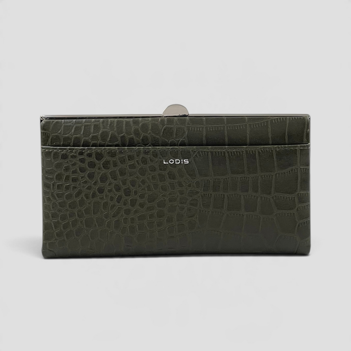Quinn Clutch Framed Wallet (Croco)