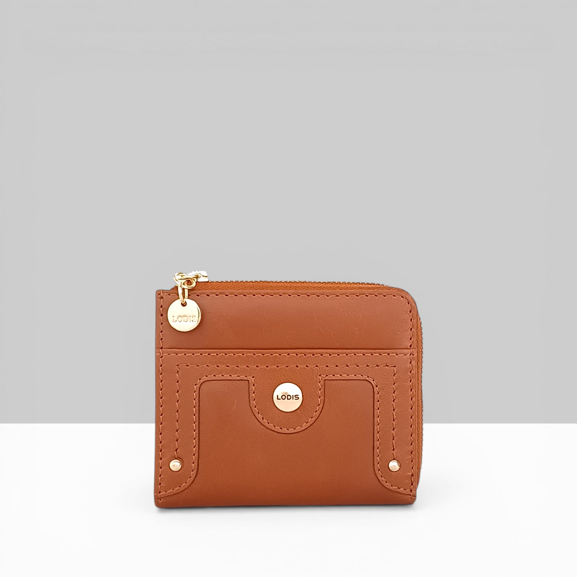 Overglow French L-Zip Leather Wallet | Lodis