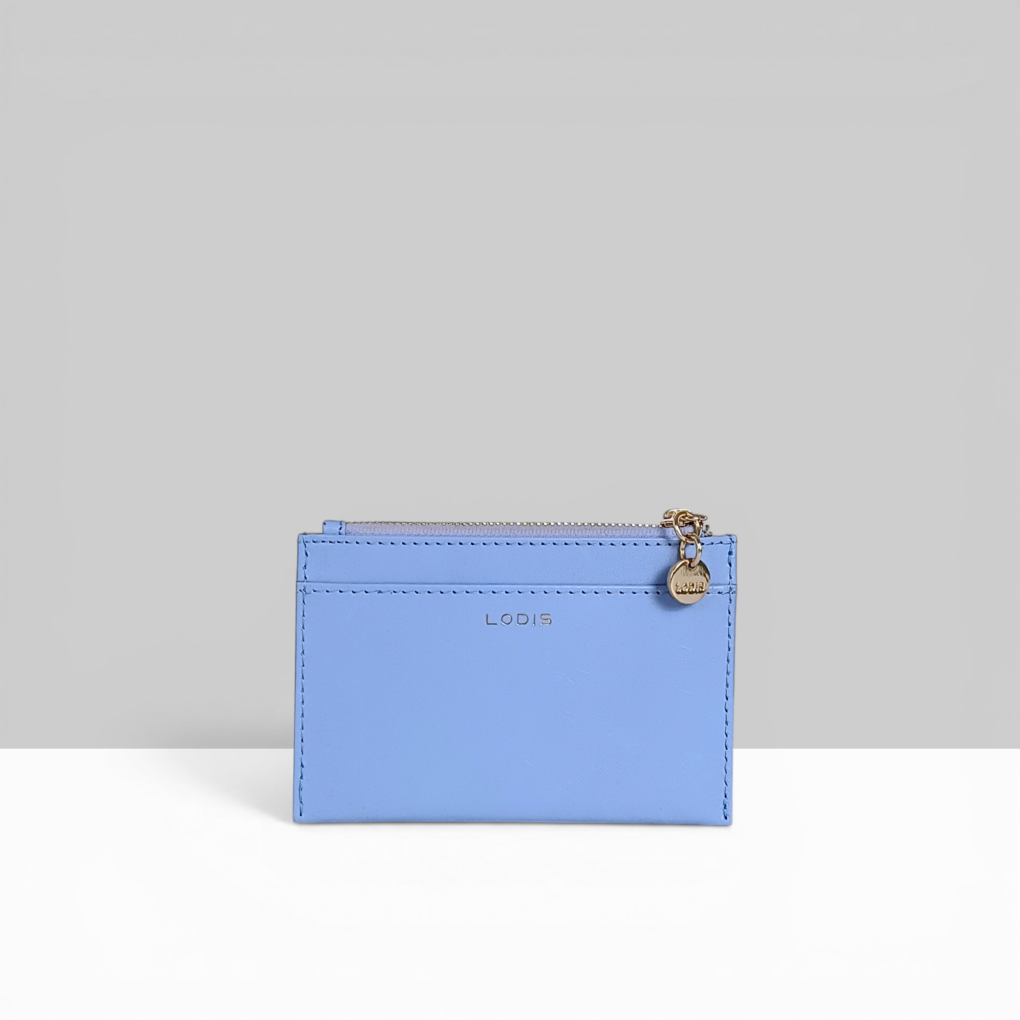 Lodis Overglow Flip Face Wallet in Blue – Front Flip Card Slots with Snap Closure