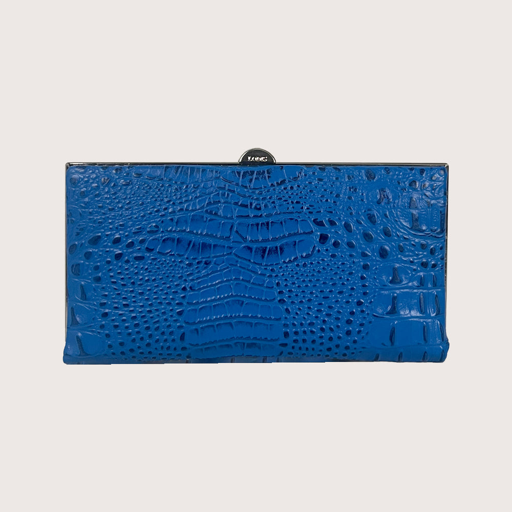 Quinn Clutch Framed Wallet (Croco)