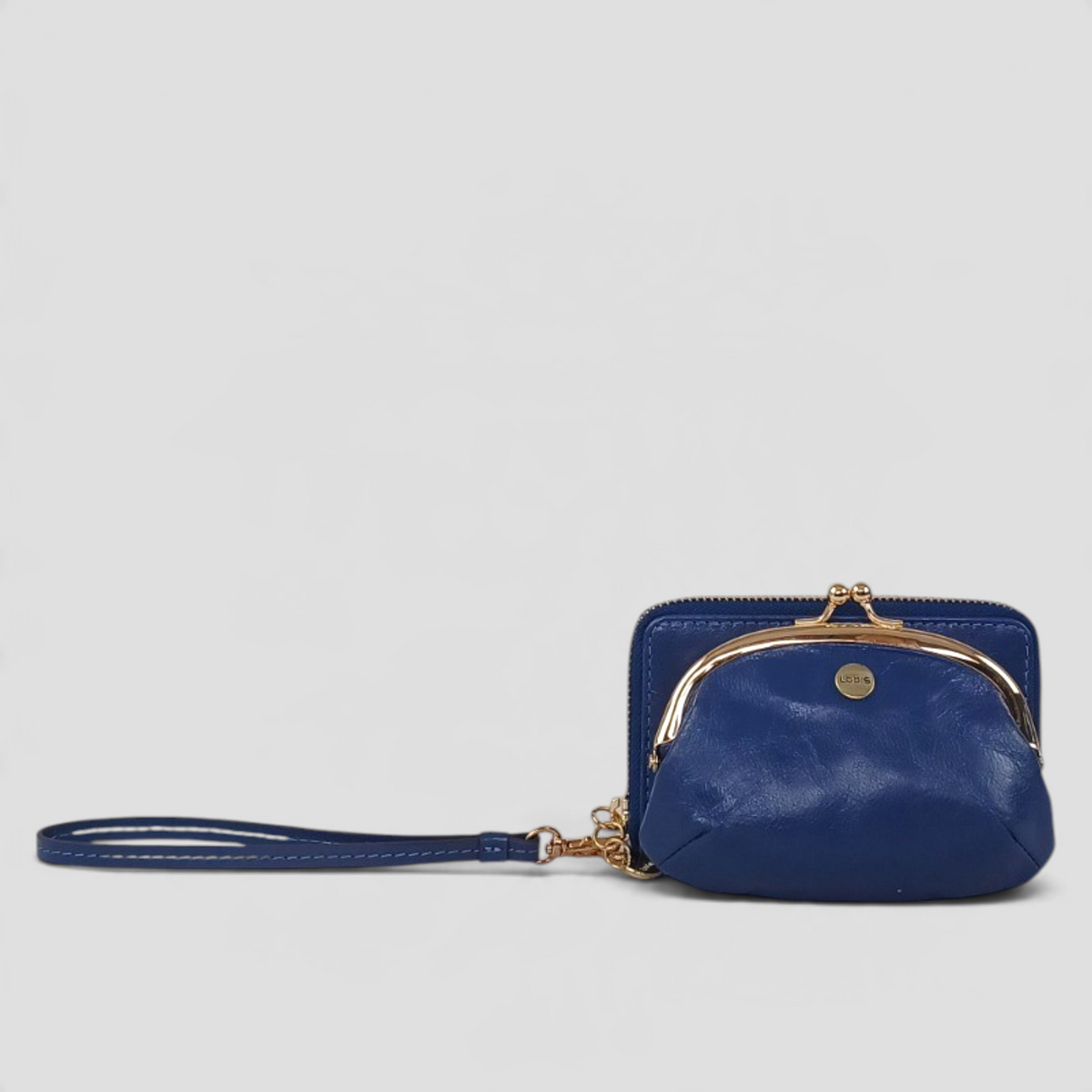 BLAIR FRAME PURSE WITH ZIP AROUND WALLET - COBALT