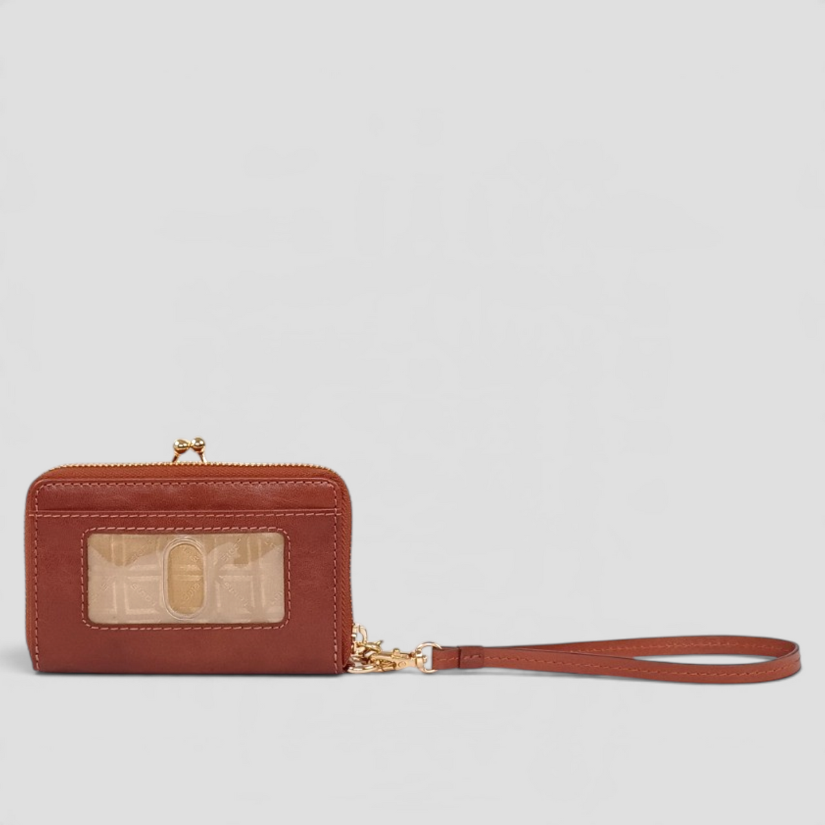 BLAIR FRAME PURSE WITH ZIP AROUND WALLET - CHESTNUT