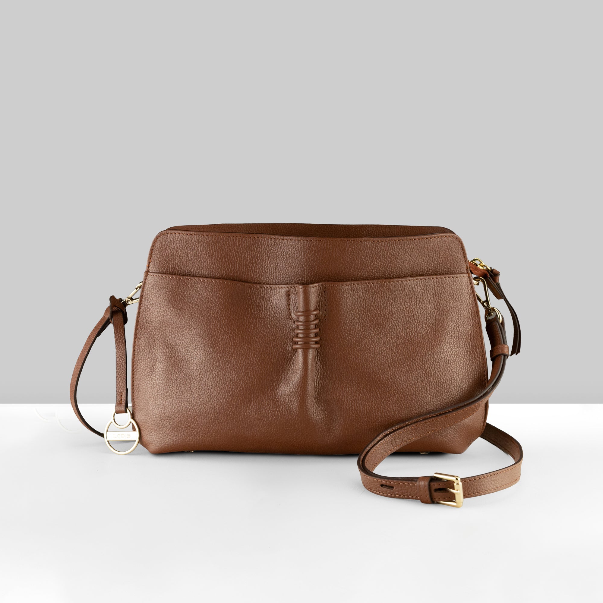 Montauk Top-Zip Crossbody Leather | Lodis