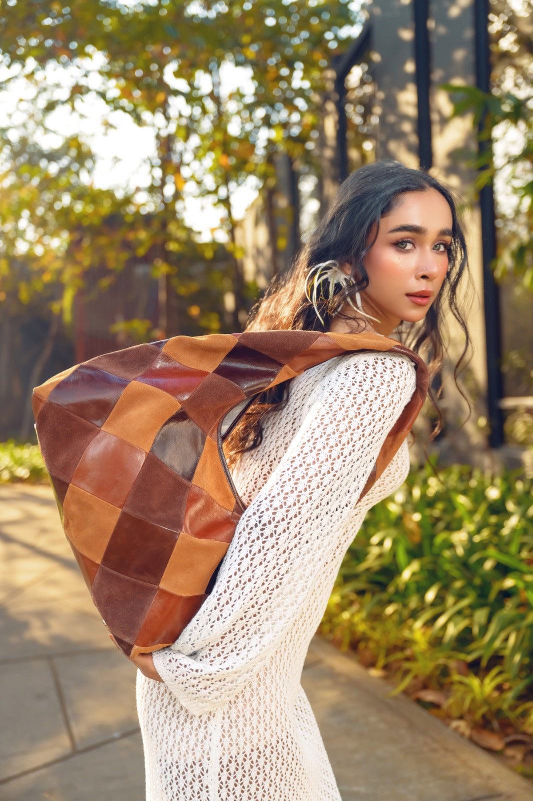 Piece Train Suede Hobo Bag | Lodis