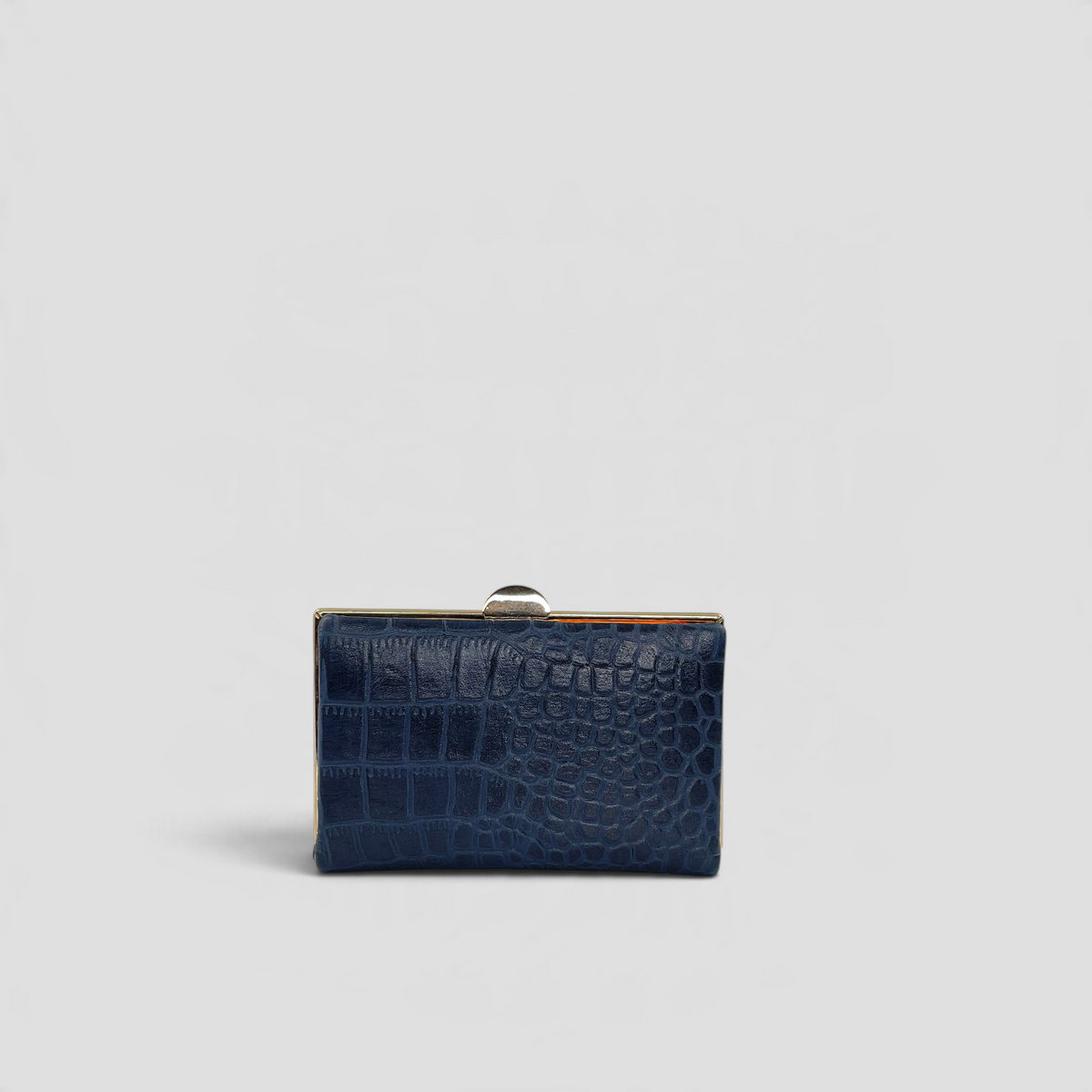 Quinn Clutch Croco Frame Wallet Mini - COBALT
